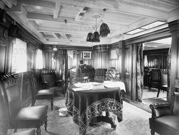 U.S.S. Newark, the cabin, between 1891 and 1901. Creator: William H. Jackson.