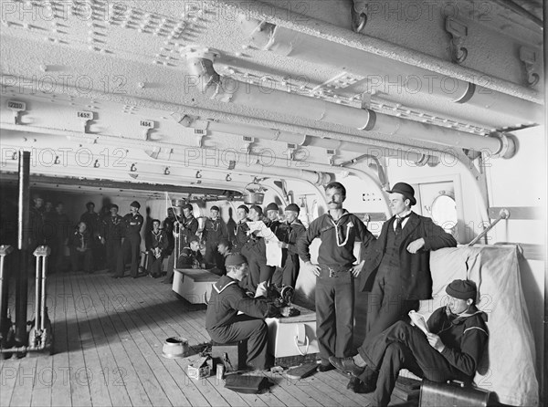 U.S.S. Newark, berth deck, between 1891 and 1901. Creator: William H. Jackson.