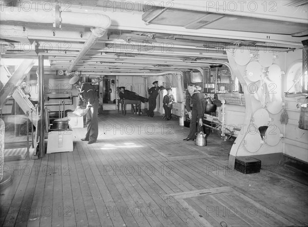 U.S.S. Newark, berth deck, between 1891 and 1901. Creator: William H. Jackson.