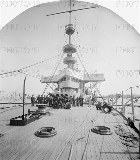 U.S.S. New York, forecastle deck, between 1893 and 1901. Creator: William H. Jackson.