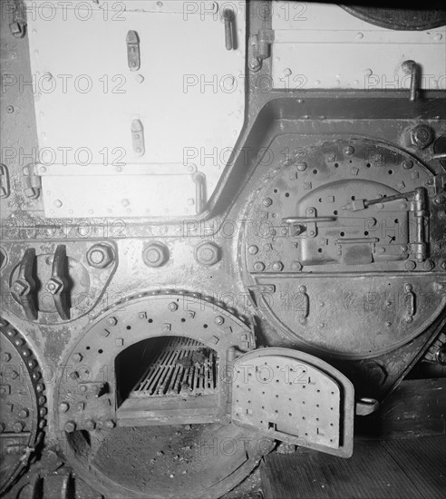 U.S.S. New York, fire room, between 1893 and 1901. Creator: William H. Jackson.