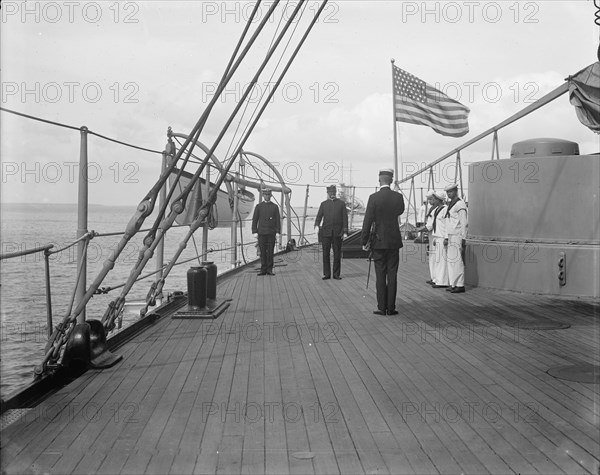 U.S.S. New York, morning report, between 1893 and 1901. Creator: William H. Jackson.