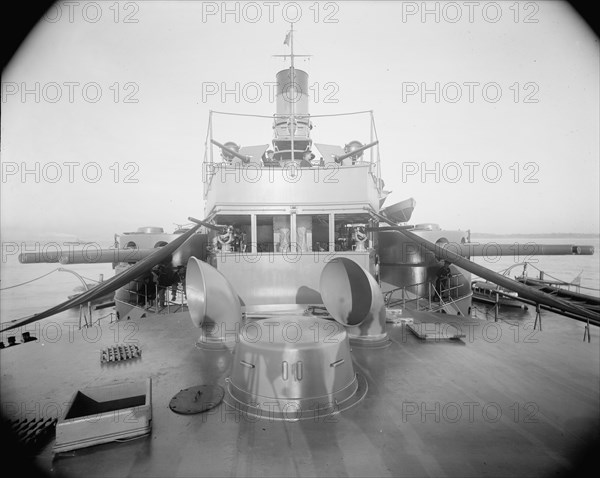 U.S.S. Oregon, forward from top of after turret, between 1896 and 1901. Creator: William H. Jackson.