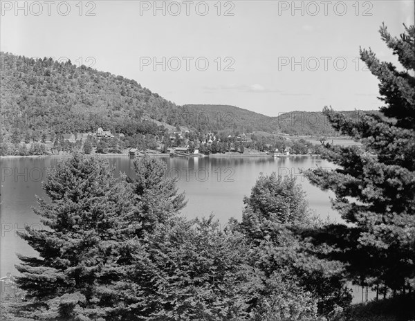 Hearts Bay from Rogers' Rock Hotel, Lake George, N.Y., between 1900 and 1910. Creator: William H. Jackson.
