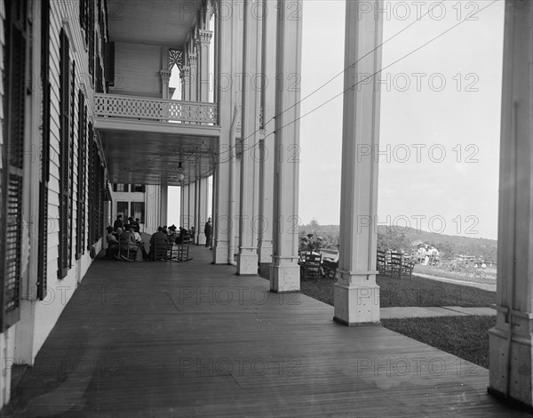 The Piazza, Hotel Kaaterskill, Catskill Mountains, N.Y., between 1900 and 1905. Creator: William H. Jackson.