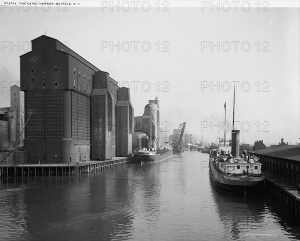 The Canal harbor, Buffalo, N.Y., c.between 1910 and 1920. Creator: William H. Jackson.