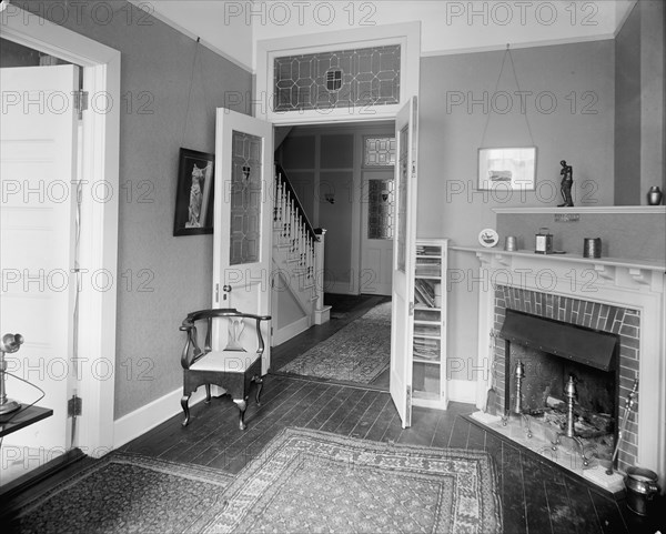 Reception room, probably in a clubhouse, New York City, between 1900 and 1910. Creator: William H. Jackson.