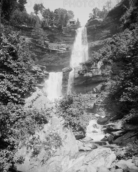 Kaaterskill Falls from below, Catskill Mts., N.Y., between 1895 and 1910. Creator: Unknown.