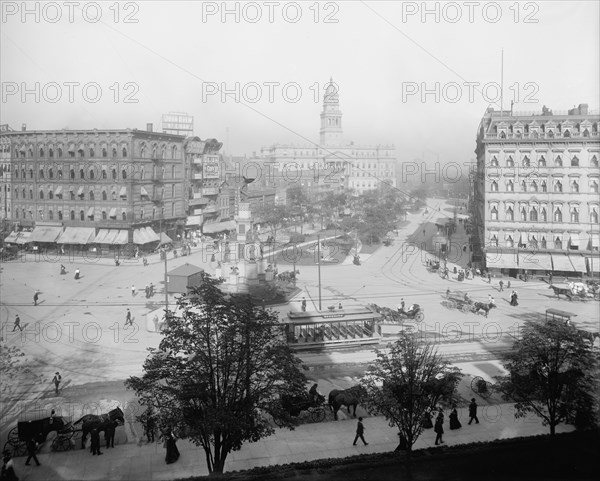 Cadillac Square and County Bldg., Detroit, Mich., between 1902 and 1910. Creator: Unknown.