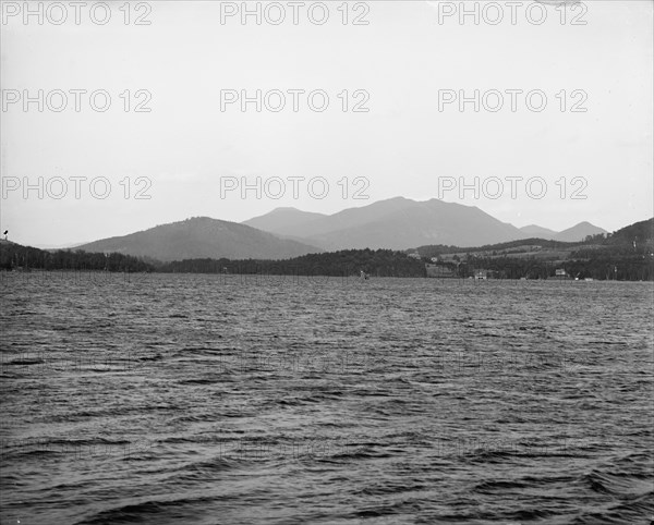 Lower Saranac Lake from Shingle Bay Point, Adirondack Mts., N.Y., between 1900 and 1910. Creator: Unknown.