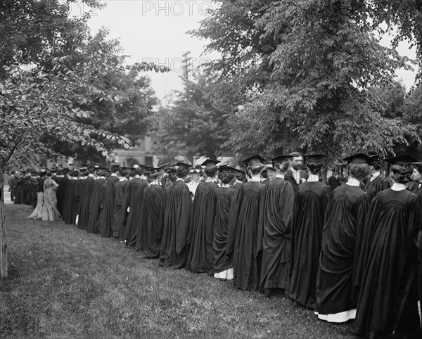 Commencement day, senior parade, University of Michigan, between 1900 and 1910. Creator: Unknown.