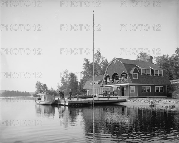 Raquette Lake, casino at the Antlers, Adirondack Mts., N.Y., between 1900 and 1905. Creator: Unknown.