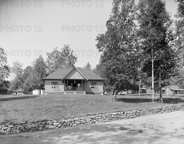 Raquette Lake, cottage at the Antlers (Spruces), Adirondack Mts., N.Y., between 1900 and 1905. Creator: Unknown.