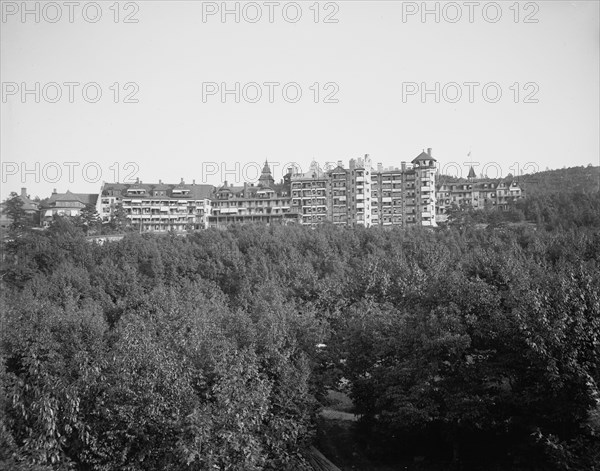 Lake Mohonk Mountain House from the west, Lake Mohonk, N.Y., between 1900 and 1910. Creator: Unknown.