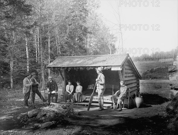 An Open camp in the Adirondacks, New York, between 1900 and 1910. Creator: Unknown.