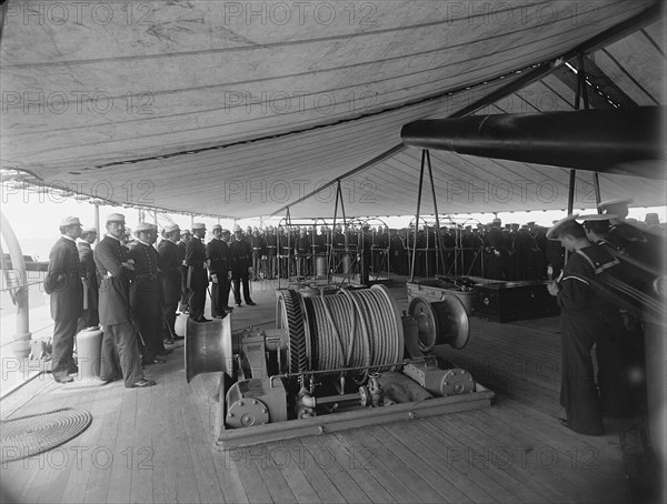 U.S.S. Brooklyn, general muster, between 1896 and 1899. Creator: Unknown.