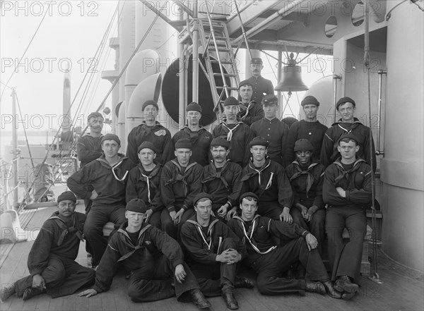 U.S.S. Brooklyn, berth deck cooks, between 1896 and 1899. Creator: Unknown.