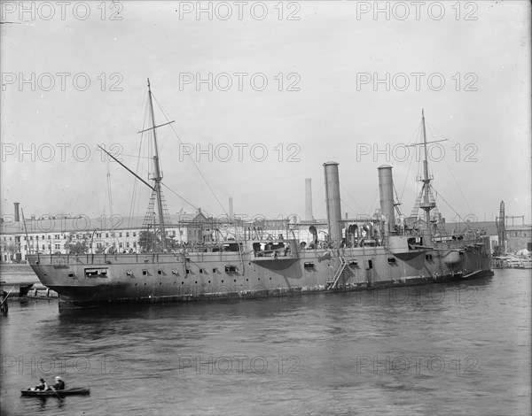 U.S.S. Chicago at Brooklyn Navy Yard, between 1890 and 1901. Creator: Unknown.