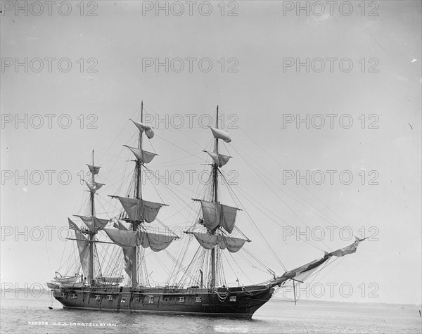 U.S.S. Constellation, between 1890 and 1901. Creator: Unknown.