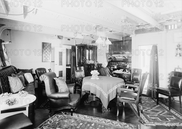 U.S.S. Kentucky, captain's cabin, 1900 or 1901. Creator: Unknown.