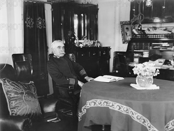 U.S.S. Kentucky, Capt. Chester in his cabin, 1900 or 1901. Creator: Unknown.