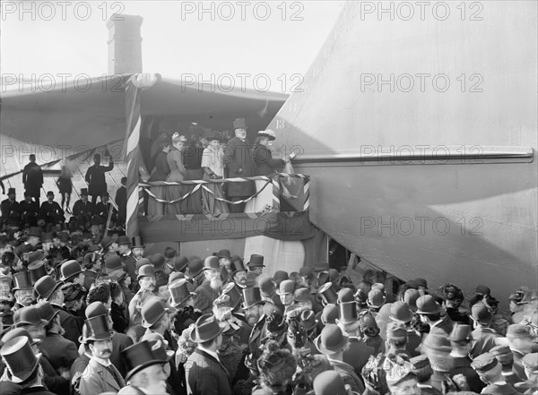 U.S.S. Maine, just before the launching, 1889. Creator: Unknown.