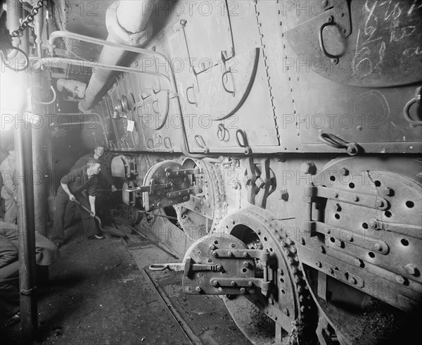 U.S.S. Massachusetts, fire room, between 1896 and 1901. Creator: Unknown.