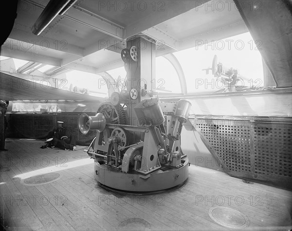 U.S.S. Massachusetts, steam hoisting gear, between 1896 and 1901. Creator: Unknown.