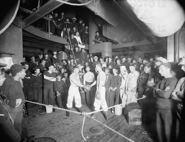 U.S.S. Oregon, shake hands, between 1896 and 1901. Creator: Unknown.