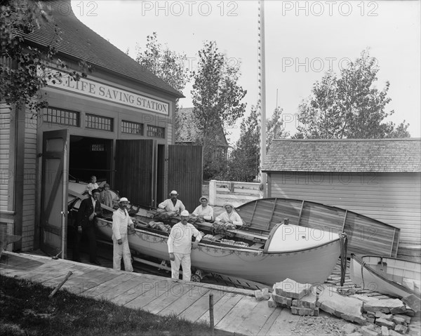 U.S. Life Saving Station, Macatawa Park, Mich., between 1890 and 1901. Creator: Unknown.