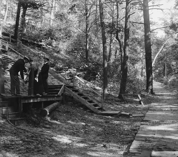 Crescent walk, Macatawa Park, Mich., between 1890 and 1901. Creator: Unknown.