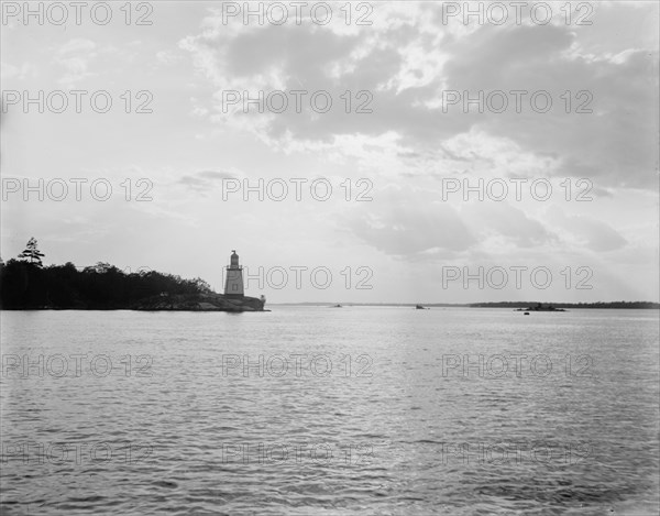 Gananoque Narrows, sunset, Thousand Islands, (1901?). Creator: Unknown.