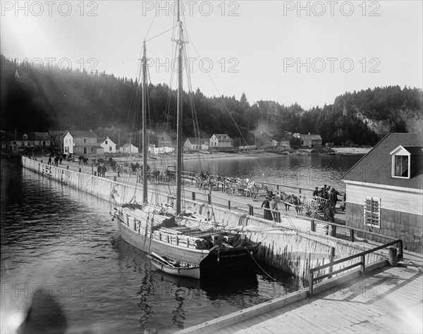 Pier at Murray Bay, St. Lawrence River, between 1890 and 1901. Creator: Unknown.