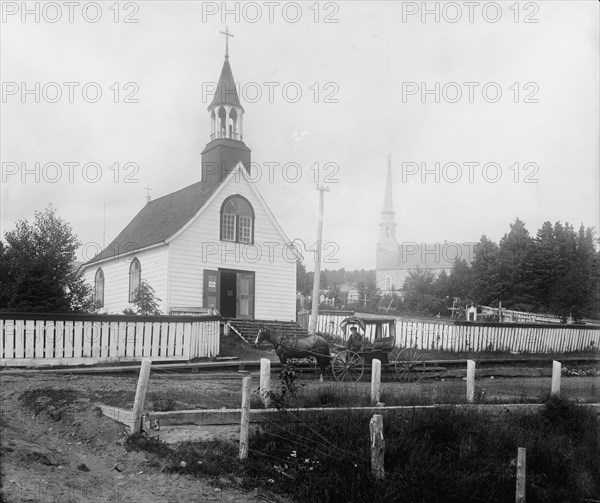 Chapel of the Jesuit Mission, Tadousac [sic], between 1890 and 1901. Creator: Unknown.