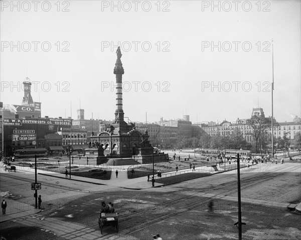 Soldiers' and Sailors' Monument, Cleveland, Ohio, ca 1900. Creator: Unknown.