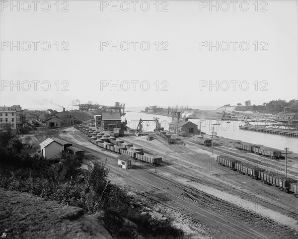 Harbor entrance, Conneaut, Ohio, ca 1900. Creator: Unknown.