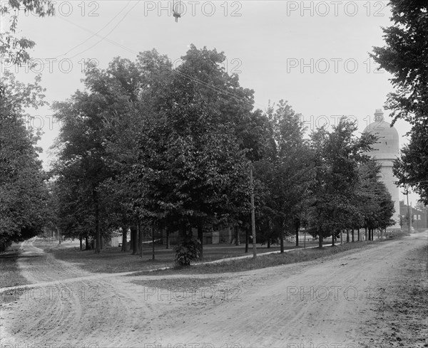 Campus and tower, Michigan State Normal College, Ypsilanti, Mich., between 1900 and 1910. Creator: Unknown.