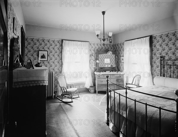 Residence of Albert E. Silk, bedroom, Detroit, Mich., between 1900 and 1910. Creator: Unknown.