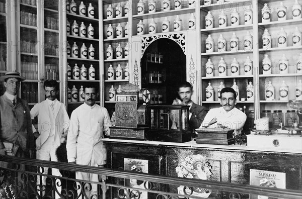 Drug store, Alfonso G. Zerbi, San Juan, Puero Rico, between 1895 and 1910. Creator: Unknown.