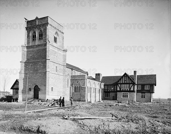 St. Mary's Episcopal Church, north west view, Walkerville, Canada, between 1900 and 1905. Creator: Unknown.