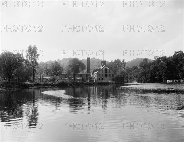 Smith Paper Mill (Columbia Mill, where first wood pulp paper was made), Lee, Mass., (c1911?). Creator: Unknown.