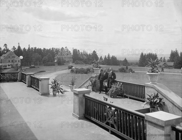 West veranda, Hotel Champlain, Bluff Point, N.Y., c.between 1910 and 1920. Creator: Unknown.