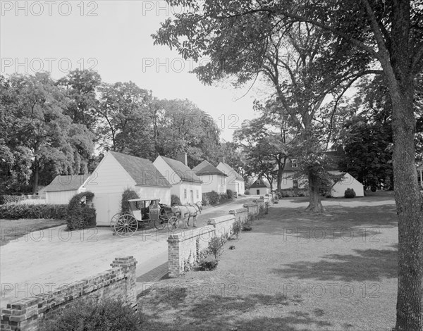 The Wall at the edge of the lawn at Mt. Vernon, c.between 1910 and 1920. Creator: Unknown.