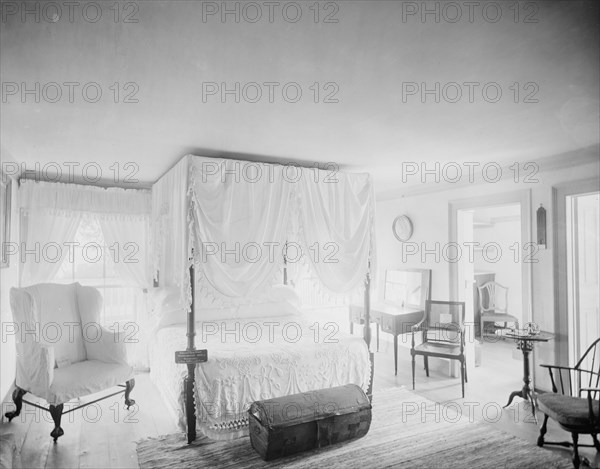 Washington's room at Mt. Vernon, c.between 1910 and 1920. Creator: Unknown.