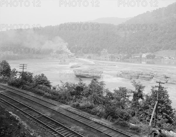 Kanawha Falls, New River canyon, W. Va., c.between 1910 and 1920. Creator: Unknown.