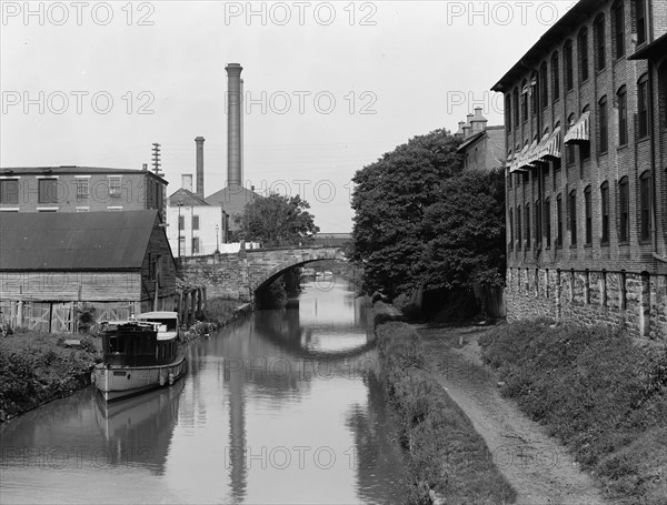 C & O canal at 31st Street, Washington, D.C., c.between 1910 and 1920. Creator: Unknown.