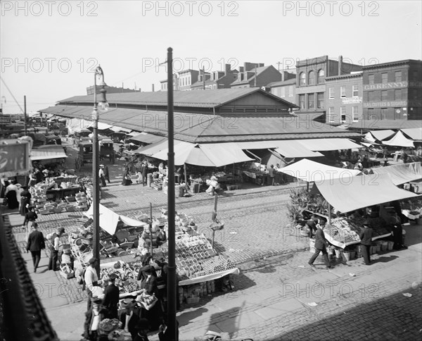 Lexington Market, Baltimore, Maryland, between 1900 and 1910. Creator: Unknown.