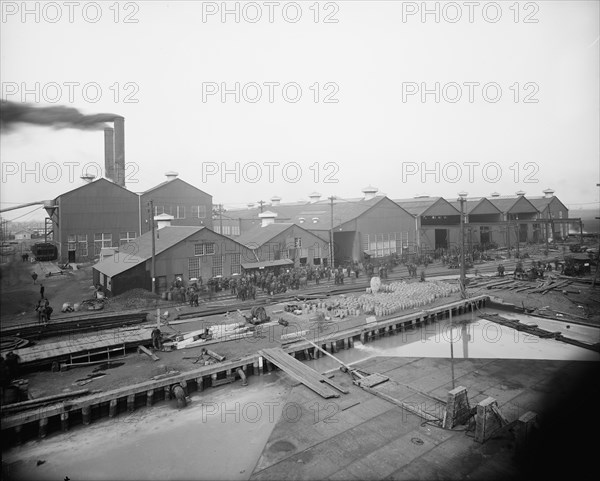 Some of the shops, Great Lakes Engineering Works, Ecorse, Mich., (1906?). Creator: Unknown.