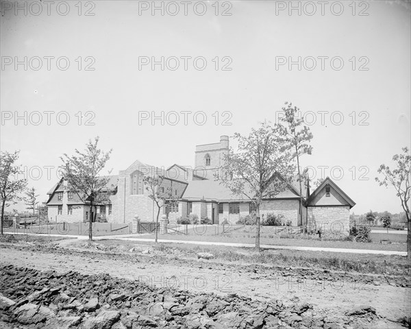 St. Mary's Church, side view, Walkerville, Ont., between 1905 and 1915. Creator: Unknown.
