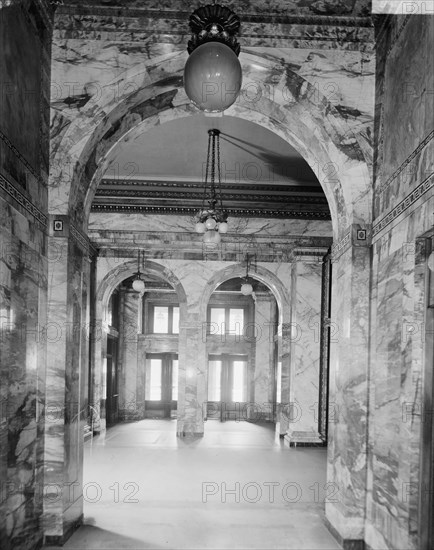 Main corridor, Majestic B. [Building], Detroit, Mich., between 1905 and 1915. Creator: Unknown.